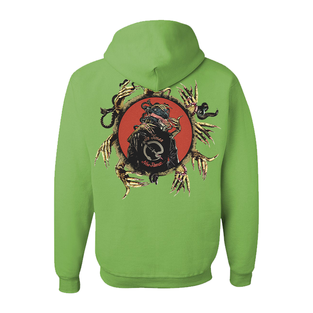 In Times New Roman... Green Hoodie Back
