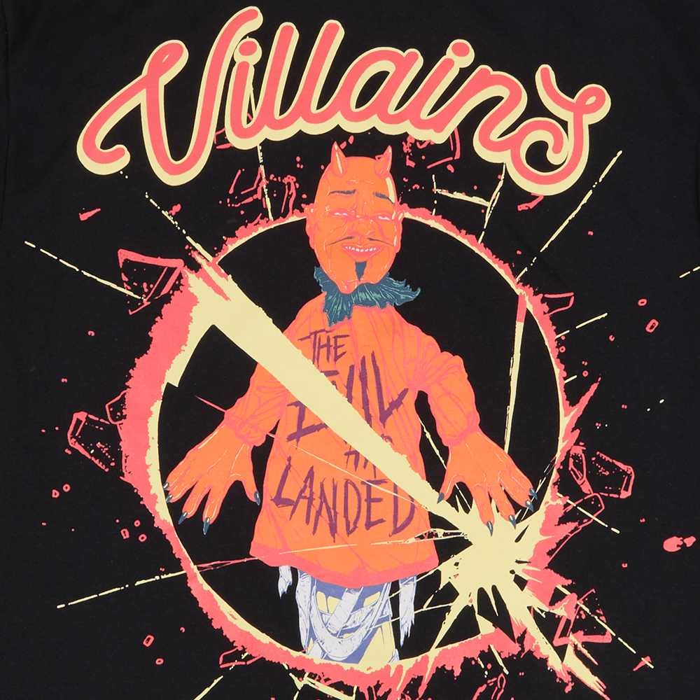 The Evil Has Landed Black T-Shirt Back Detail