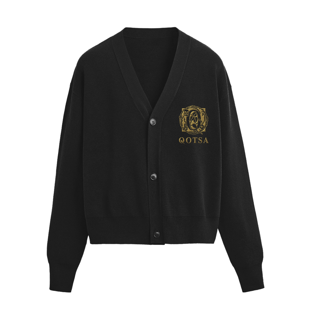 Catacombs Q Embroidered Cardigan (Black)