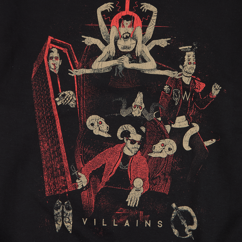 VILLAINS Black Crewneck Back Detail