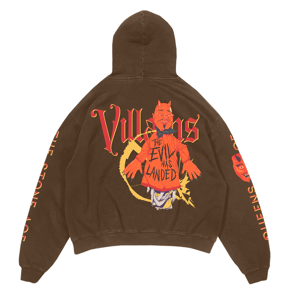 The Evil Has Landed Brown Hoodie - 72 Hour Back