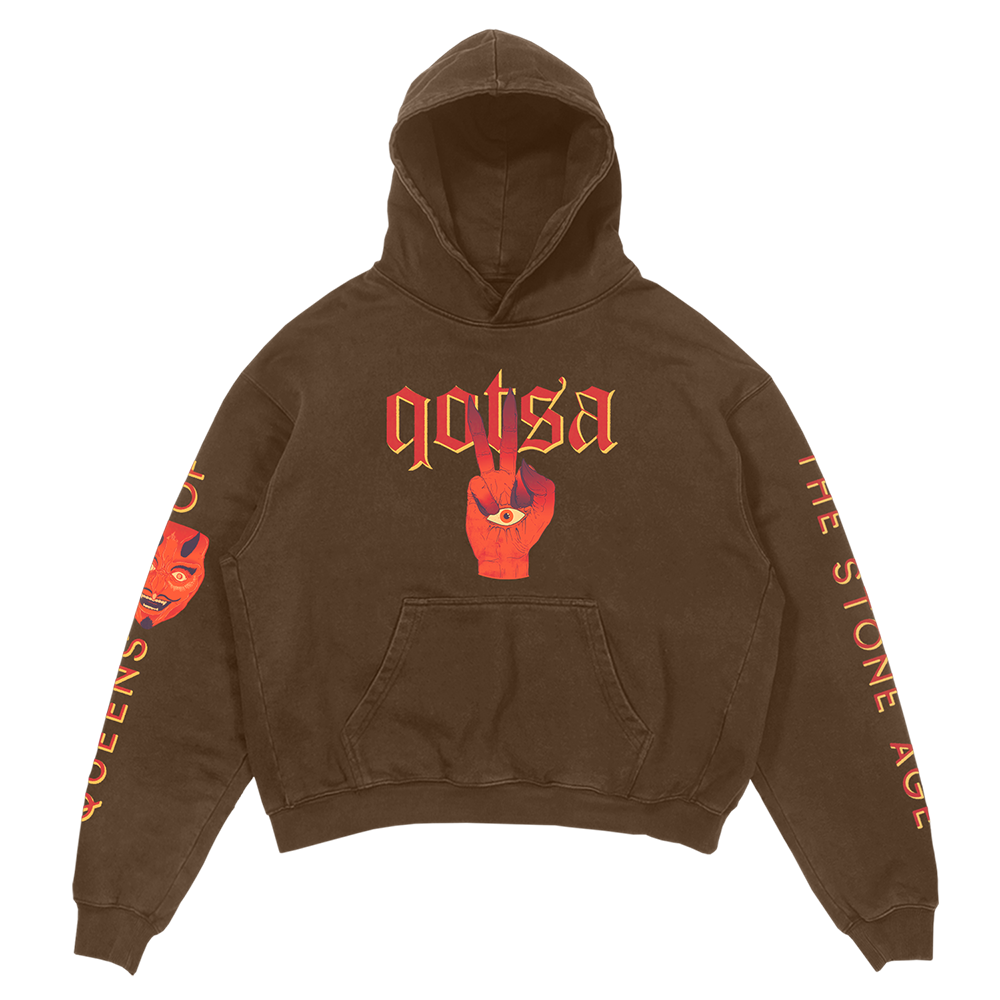 The Evil Has Landed Brown Hoodie - 72 Hour Front