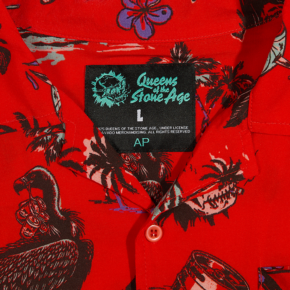QOTSA Cabana Tiki Shirt Tag Detail