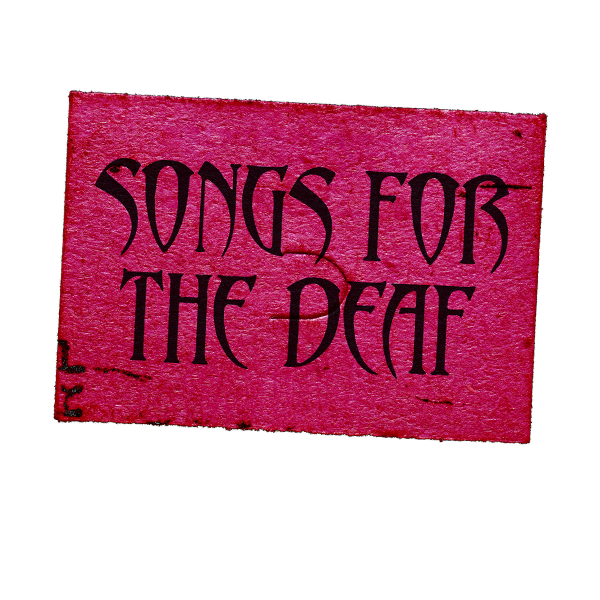 Beat up sticker with Songs for the Deaf