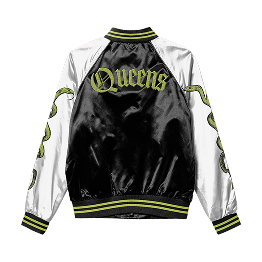 Satin Snake Retro Jacket - Queens of the Stone Age Official Satin Snake Retro Jacket - Queens of the Stone Age Official